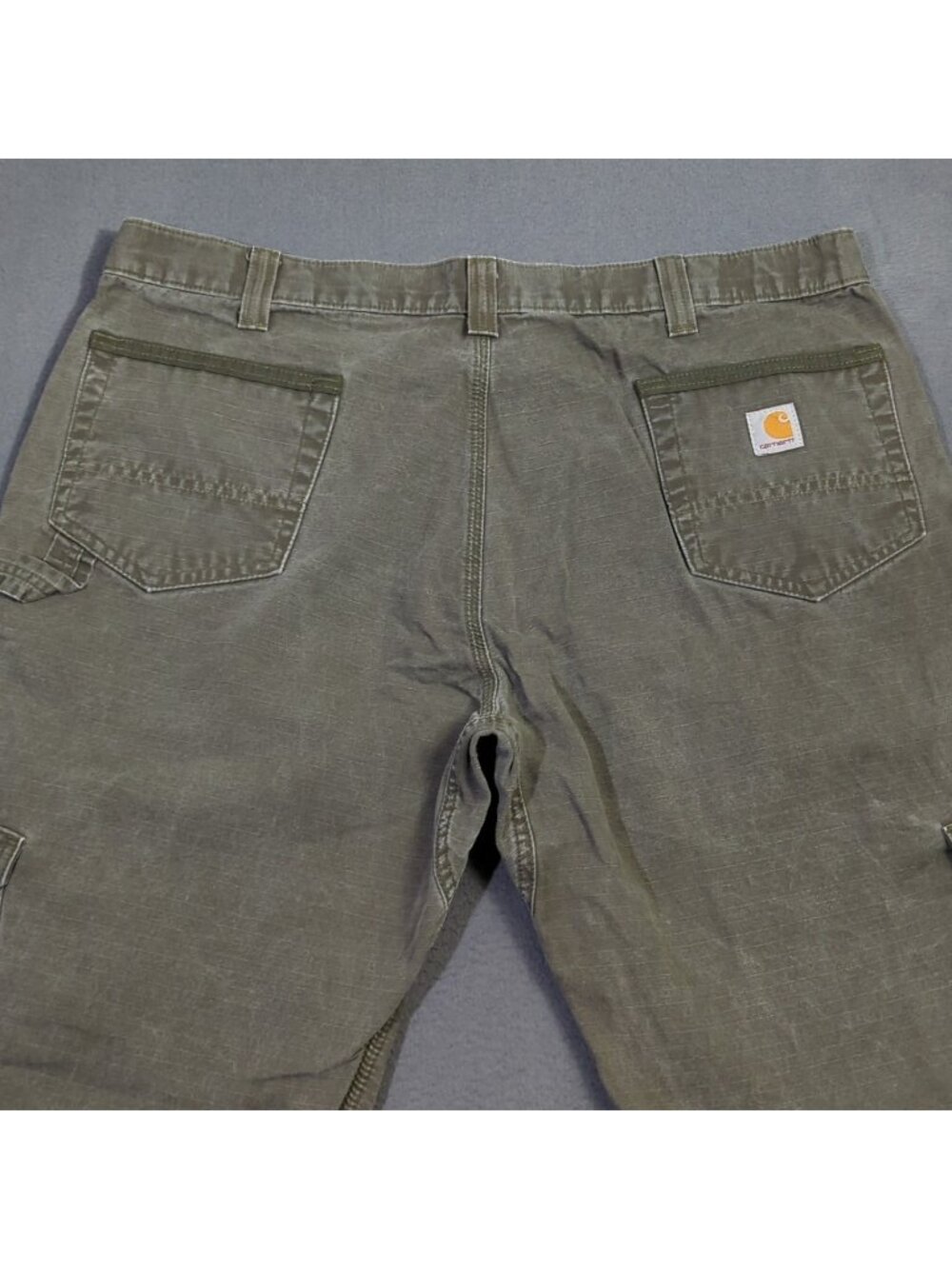 Carhartt Pants Men's 42x30 Fits 40x29 Green B342 MOS Cargo Carpenter Double Knee - Picture 3 of 14